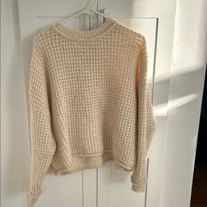 Stitch & Feather Cozy Cream Knit Sweater